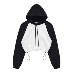 Women's Oversized Cropped Hoodie Casual Long Sleeve Pullover Hooded Sweatshirt Streetwear Loose Fit Crop <b>Top</b> - Product Image 1