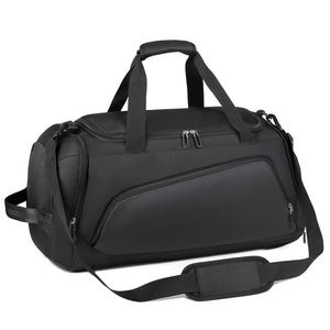 Premium Expandable Nylon Wheeled Travel Duffel Bag Heavy Duty Trolley <b>Suitcase</b> Zipper Compression <b>Straps</b> Custom Logo Print - Product Image 4