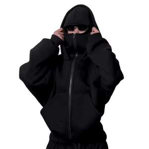 Sweat à capuche de ski Techwear personnalisé avec cagoule intégrée, en polaire thermique oversize, style streetwear, pour homme, modèle Shiesty, veste d'hiver - Product Image 2