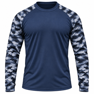 Custom Men Fishing Shirt Long Sleeve <b>UV</b> Sun <b>Protection</b> Outdoor Construction Workwear Shirt Custom Mens Performance Jersey - Product Image 1