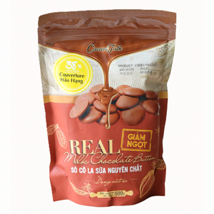 Ingredientes para Panadería al por Mayor, Chocolate Puro Vietnamita, Botones de Chocolate con Leche Real, 38% de Cacao, Galletas, HALAL, OEM/ODM, ¡Oferta! - Product Image 1