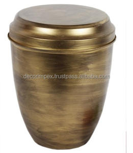 Nouvel arrivage d'urnes funéraires bleues pour cendres d'adultes urnes funéraires plaquées cuivre noir pour cendres design unique - Product Image 6