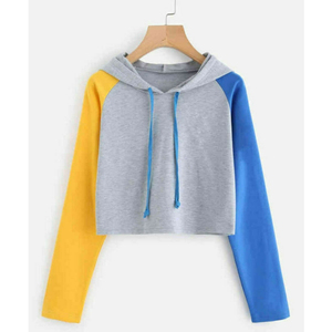 Sudadera Corta con Capucha para Mujer, 100% Algodón, Personalizada, Talla Grande, Forro Polar, Manga Larga, Transpirable - Product Image 4