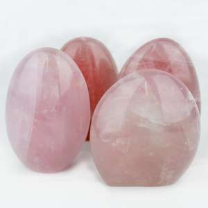 Rose Quartz Free Form Shapes Wholesale Gemstone Handmade Environmentally Friendly Art Collectible Business Gift <b>Pink</b> Love Rocks - Product Image 1