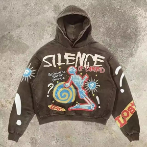 Sudadera clásica de forro polar con estampado para hombre, sudaderas con capucha suaves y cómodas de corte relajado, ropa urbana, sudaderas con capucha estampadas para hombre - Product Image 6
