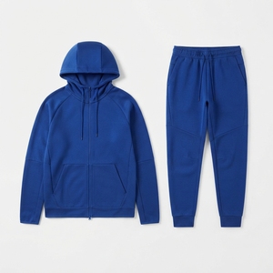 Ensemble deux pièces de vêtements de sport en molleton technique OEM, coupe ajustée, pantalon de survêtement et sweat à capuche - Product Image 3