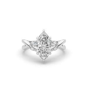 แหวนเพชรทรงมาร์คีส์ 2.10 กะรัต เพาะเลี้ยงในห้องปฏิบัติการ ทองคำแท้ 14K แหวนหมั้นสุดหรูสำหรับผู้หญิง - ของขวัญ - Product Image 1