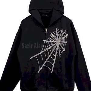Sweat à capuche pour homme avec strass, décontracté, tendance, scintillant, respirant, confortable, élégant, streetwear, pour les fêtes et le quotidien - Product Image 3