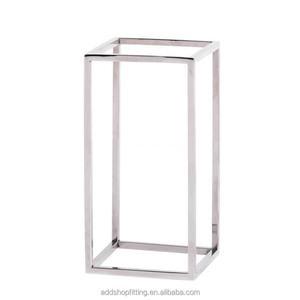 Présentoir de sac à main en métal argenté en acier inoxydable pour magasin - Product Image 2