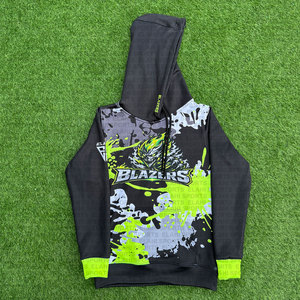 Ensemble uniforme sportif 7v7 camouflage vert néon, maillot par sublimation, short, sweat à capuche, sac à dos et casquette de scrum - Équipement d'équipe personnalisé - Product Image 3