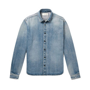 Chemise en jean pour homme, spécial été, manches régulières, tissu respirant et léger, haut décontracté et tendance, chemises confortables et élégantes - Product Image 1