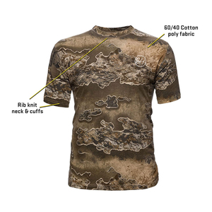 เสื้อยืดล่าสัตว์ขายส่งสำหรับผู้ชาย ผ้าฝ้าย 100% คอกลม รับทำโลโก้ OEM สีและดีไซน์ตามสั่ง - Product Image 2
