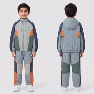 Ensemble de jogging sportif pour garçons, doublé polaire, orné de strass, anti-humidité, motif géométrique, pour l'hiver - Product Image 4