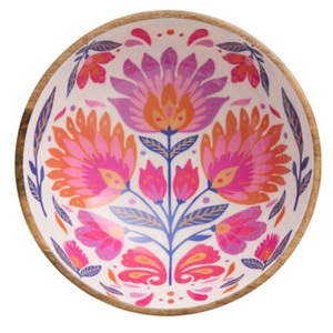 Tazón para servir comida de forma redonda con acabado en esmalte de estilo único para mesa de comedor, tazón decorativo para servir comida. - Product Image 2