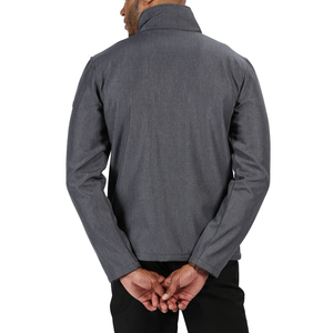 <b>Men</b>’s Heathered Softshell <b>Jacket</b> | Professional Full-Zip Windbreaker with Stand-Up Collar | Premium Corporate Uniform - Product Image 6