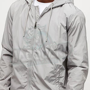 Chaqueta cortavientos elegante para hombre, ligera, con cremallera, informal, para deportes al aire libre, con capucha - Product Image 5