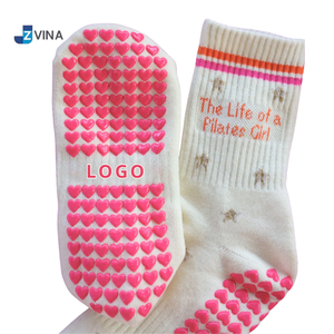 <b>Custom</b> Shimmer 100% Cotton Breathable Pilates <b>Grip</b> <b>Socks</b> with Anti-Slip <b>Grip</b> Bottom for Yoga Pilates Studios - Product Image 2