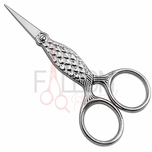 Silver Embroidery <b>Scissors</b> Stainless Steel Thread Cutting <b>Sewing</b> Craft <b>Scissors</b> Fish Handle Sharp Blade For Hair Trimming - Product Image 4
