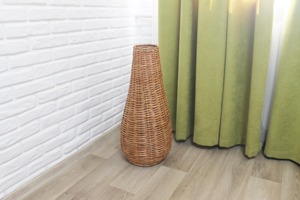 Long Neck Rattan Vase For Living Room <b>Table</b> Decor And Elegant Indoor Flower Arrangement Styling Handcrafted From India - Product Image 5