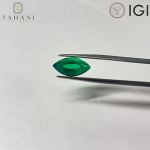 AG Lab Created Emerald Green Marquise Cut Loose Gemstones 3*6-5*10mm Sizes Guangxi Origin Hydrothermal Process - Product Image 4