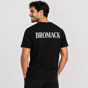 <b>Men</b> <b>Black</b> BROMACK 100% Cotton Casual DTF Printed <b>Short</b> <b>Sleeve</b> Crew Neck Breathable Eco-Friendly Custom T-<b>Shirts</b> - Product Image 4