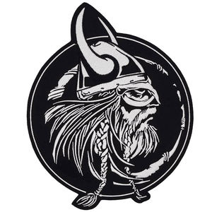 Parche Bordado con Logotipo de Guerrero Vikingo para Coser o Planchar en Ropa, Insignia Personalizada - Product Image 1