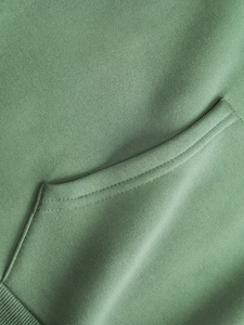 Custom Logo Hooded Sweatshirt Green Casual Pullover Adults All Seasons Promotional Wear Silk Screen Printing made in Bangladesh - Product Image 5
