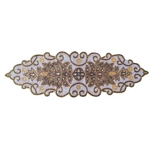 Classic Embroidered <b>Table</b> <b>Runner</b> Floral Pattern Polyester Home Decor Washable Design - Product Image 2