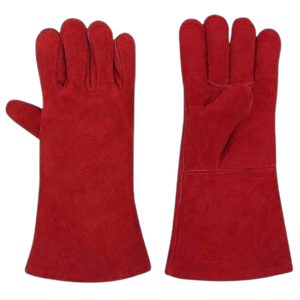 Top Grade Heavy Duty Cowhide Split Leather Anti-static Breathable Waterproof 11 oz Thick Latex-Free <b>Moisture</b>-Wicking <b>Gloves</b> - Product Image 2