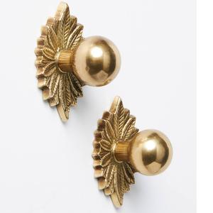 Attache de rideau Feuille d'érable, attache de rideau en métal, attache de rideau de luxe, support de rideau de fenêtre, pour la maison et l'hôtel, en laiton et aluminium - Product Image 2