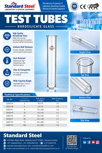 Tubos de Ensayo Reutilizables de Vidrio Borosilicato con Borde Resistente al Calor, Tubos de Cultivo para Laboratorio, de 3ml a 100ml - Product Image 4
