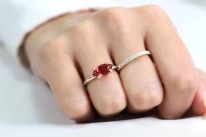 Anillos de Joyería con Piedras Preciosas de Turmalina Rosa Genuina, Corte Marquesa Facetado, en Plata de Ley 925 Sólida, Chapados en Oro de 14K - Product Image 5
