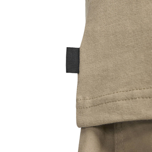 Men's Khaki Cotton T-Shirt O-Neck Short Sleeve Regular Fit Solid Color Casual Jersey Knit Blank Design - Product Image 3