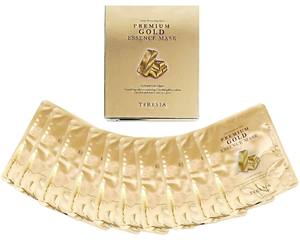 Masque en tissu Premium à l'essence d'or, hydratant anti-âge, au collagène et à l'aloe vera, éclaircissant et anti-rides, pour tous types de peau, avec bande adhésive - Product Image 1