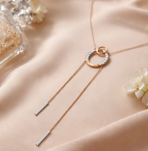 Luxury 14K Rose Gold Ruby and Diamond Lace <b>Statement</b> Choker <b>Necklace</b> for Women Elegant Bridal Wedding Fine Jewelry Gift - Product Image 2