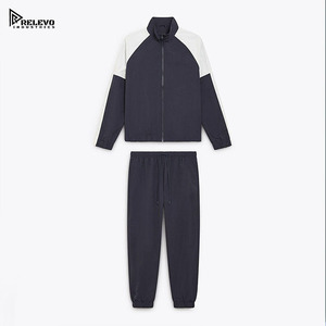 Chándal deportivo de invierno para hombre |   Conjunto de Chaqueta de Manga Larga y Pantalones Deportivos de Poliéster, Secado Rápido, Transpirable, Ligero, Informal - Product Image 4