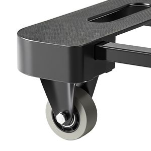 Carrello Pieghevole a 6 Ruote con Capacità di Carico di 227 Kg, Carrello per Bagagli Richiudibile con 2 Corde Elastiche, Base Espandibile per Traslochi in PP - Product Image 5