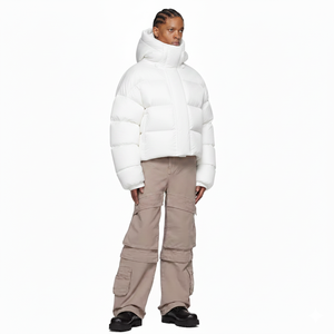 Venta al por Mayor de Ropa de Mujer 2022, Chaqueta Acolchada con Cuello Alto y Bolsillos, Abrigos Acolchados, Chaquetas de Invierno Cortas para Mujer - Product Image 5
