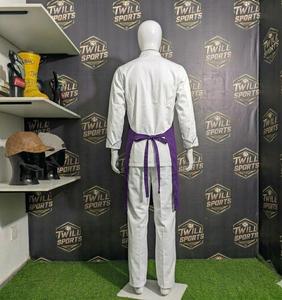 Delantal de Algodón Morado con Bolsillo para Uso en Restaurantes y Bares, Uniforme Unisex para Camareros, Tejido - Product Image 4