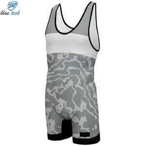 Combinaison de lutte pour hommes de haute qualité, design personnalisé, séchage rapide, respirante, logo sur le devant, tissu extensible léger, uniforme sportif - Product Image 5