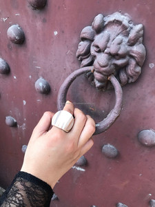 แหวนสวมนิ้วรูปวัวและเขาควายที่ทำด้วยมือเครื่องประดับแบบปรับได้สไตล์โบโฮคลาสสิกสำหรับผู้ชายและผู้หญิง - Product Image 3