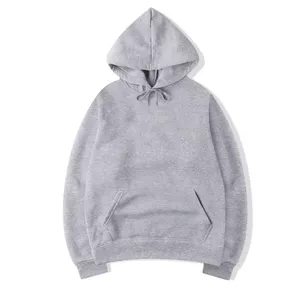 Sweat à capuche tendance coupe classique en molleton de coton épais, teint uni, poche numérique, logo personnalisé, fabricant OEM en gros - Product Image 5