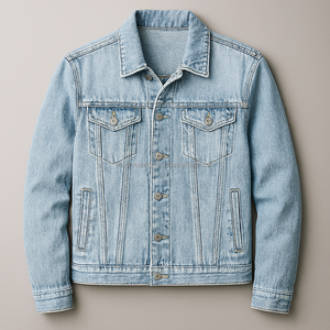 Veste en jean slim pour homme, boutonnée, style décontracté, tendance 2026, fournisseur en gros - Product Image 4