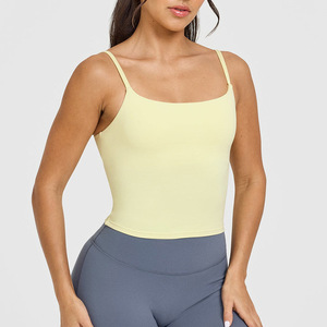 Ladies Yoga <b>Top</b> Front Four-Way Stretch Comfortable Gym Tank Breathable Quick Dry Fitness Workout Active Sports Clothing Daily - Product Image 2