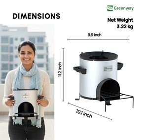 Greenway Smart <b>Stove</b> - Improved Biomass Cooking <b>Stove</b> | Smoke Less Small <b>Stove</b> | Bioflame Wood <b>Stove</b> | No LPG or Gas Needed - Product Image 4