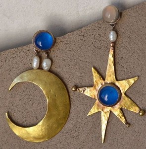 Modernos y lujosos pendientes de latón, aros de moda para bodas, fiestas, hechos a mano, con acabado vintage, estilo bohemio, joyería llamativa. - Product Image 5