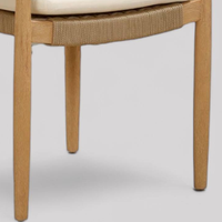 Chaise de restaurant moderne en bois avec coussin, siège de salle à manger rembourré, fauteuil pour hôtel, café, terrasse