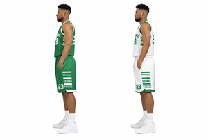 Conjunto de Uniforme de Baloncesto Sublimado Personalizado, Camiseta y Pantalones Cortos de Baloncesto Transpirables de Poliéster, Ropa Deportiva de Entrenamiento en Equipo, Nuevo Diseño - Product Image 5