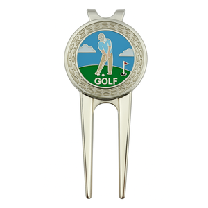 Outil de réparation de divots et marqueur de balle imperméables en métal, portables, personnalisables avec logo d'équipe de golf, pour cadeaux souvenirs - Product Image 4