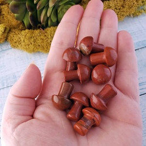 Wholesale Chakralume Natural Gemstone Quartz <b>Crystal</b> Red Jasper Mini <b>Crystal</b> Agate Mushroom Decorative Healing Stone <b>Set</b> Chakra - Product Image 6